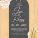 Free Editable Wood Delicate Golden White Wedding Invitation