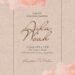 Free Editable Rustic Hand Painted Elegant Brown Wedding Invitation