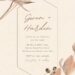 Free Editable Rustic Tropical Dry Palm Leaves Wedding Invitation