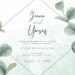 Free Editable Minimalist Greenery Eucalyptus Branch Wedding Invitation