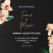 Free Editable Chalkboard Vintage Copper Floral Wedding Invitation