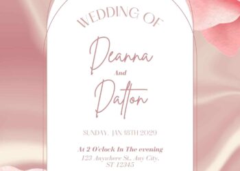 Free Editable Rose Gold Pink Roses Watercolor Wedding Invitation