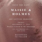 18+ Rose Gold Brush Glitter Canva Wedding Invitation Templates