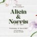 Free Editable Wood Watercolor Lily Flower Wedding Invitation
