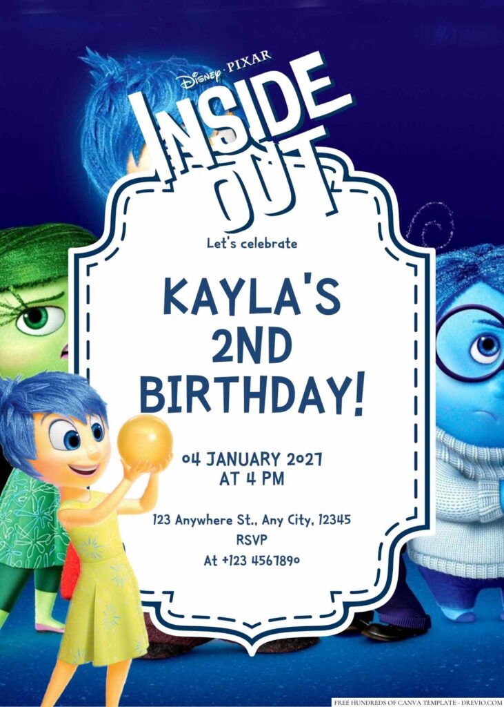 Free Editable Inside Out Birthday Invitation