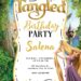 Free Editable Tangled Birthday Invitation