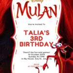 18+ Mulan Canva Birthday Invitation Templates