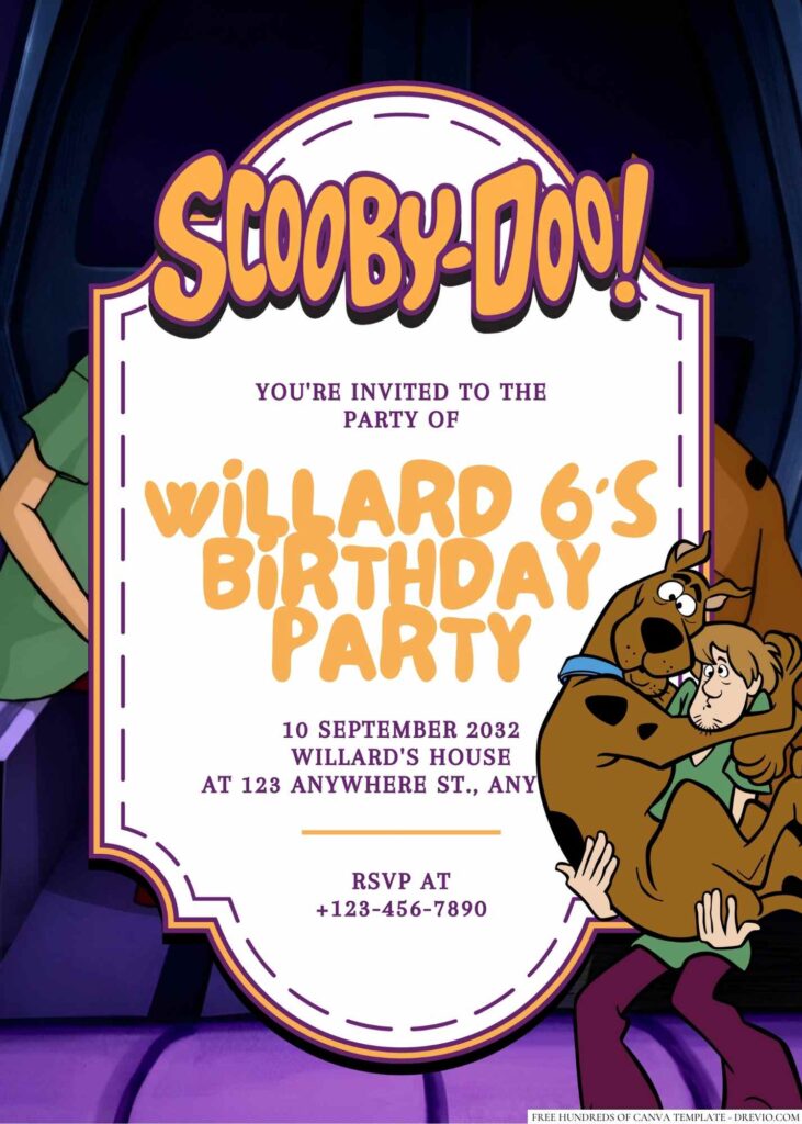 Scooby-Doo and Shaggy Rogers Birthday Invitation