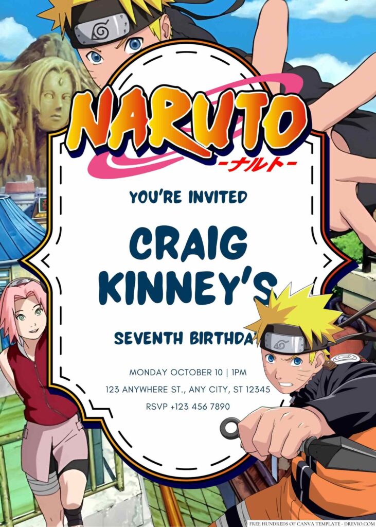 Naruto Birthday Invitation