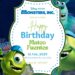 Free Editable Mike Wazowski from Monsters Inc. Birthday Invitation