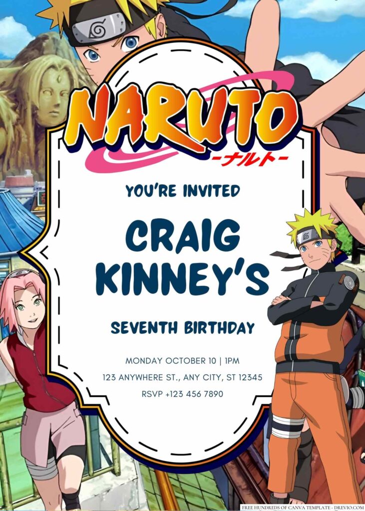 Naruto Birthday Invitation