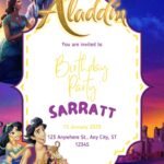 20+ Aladdin Canva Birthday Invitation Templates