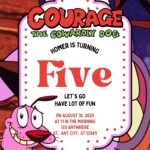 22+ Courage the Cowardly Dog Canva Birthday Invitation Templates