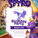20+ Free Editable Spyro Dragon Birthday Invitations for Canva – Fresh 2026 Collection