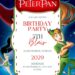 Free Editable Peter Pan Birthday invitation