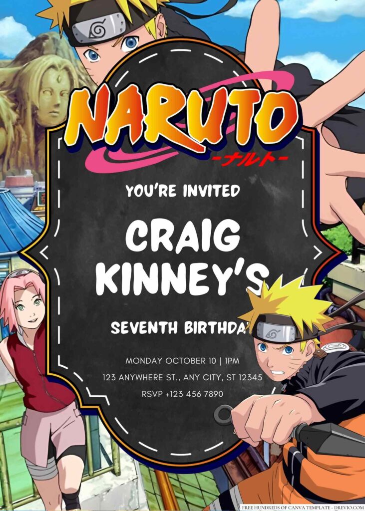 Naruto Birthday Invitation