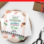 (Free Editable PDF) Sweetest Dessert Filled Birthday Invitation Templates