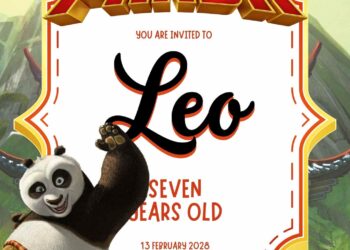 Free Editable Kung Fu Panda Birthday Invitation