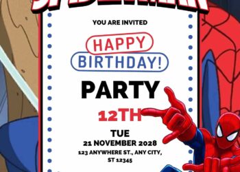 Free Editable Spiderman Birthday Invitation