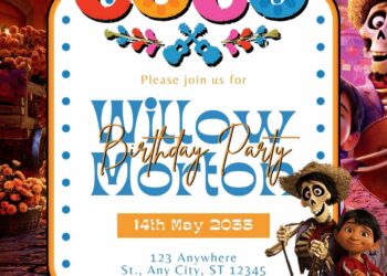 Free Editable Coco Birthday Invitation
