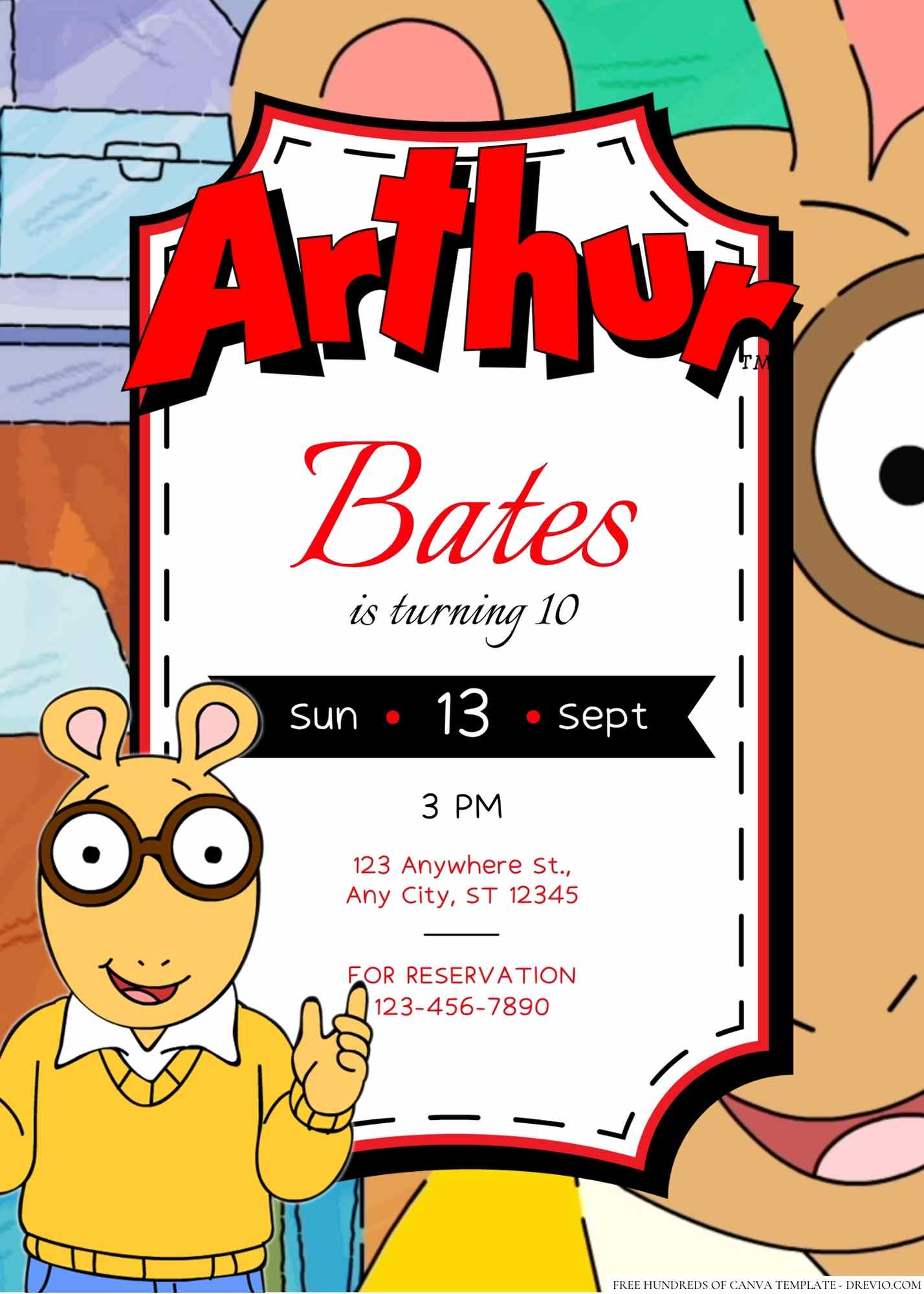 14+ Free Arthur Birthday Invitation Templates (Editable Canva Designs 2026)