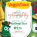 Free Editable Larry the Cucumber (Veggie Tales) Birthday invitation