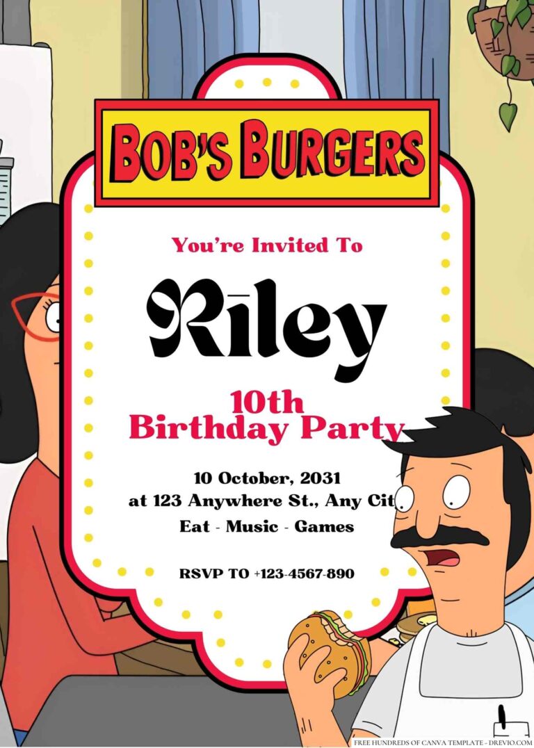 The Belchers — Bob's Burgers Birthday Invitation