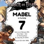 14+ Attack on Titan Birthday Canva Invitations: Get Yours FREE! 2026 Collection