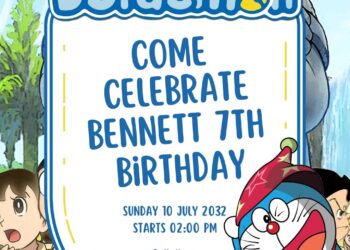 Doraemon Birthday Invitation