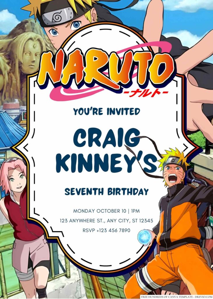 Naruto Birthday Invitation