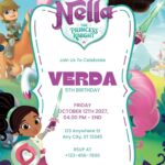 16+ Nella the Princess Knight Canva Birthday Invitation Templates
