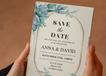 (Free Editable PDF) Dreamy Orchid & Daffodil Wedding Invitation Templates E