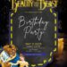 Free Editable Beauty and the Beast Birthday Invitation