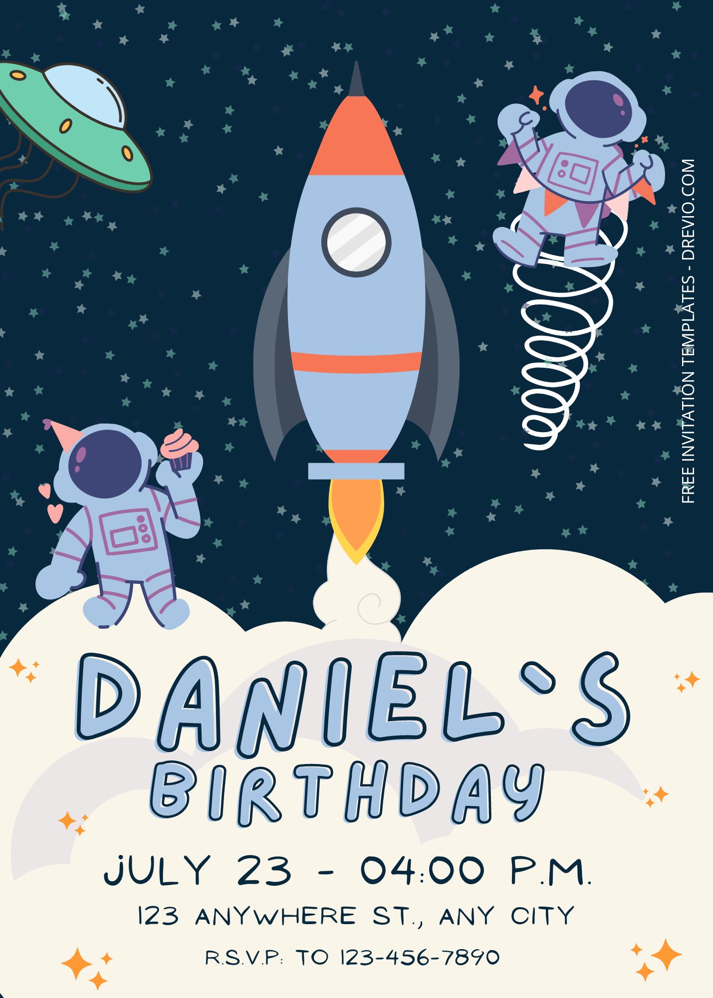 8+ Space Party Birthday Invitation Templates