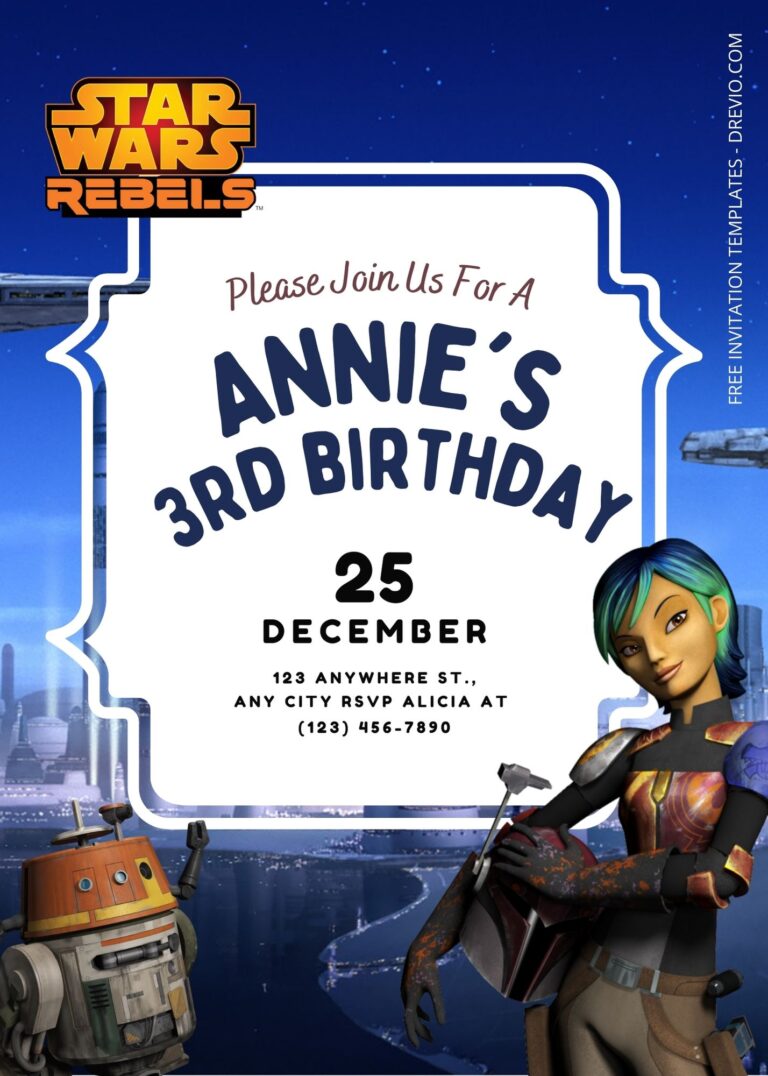 8+ Star Wars Rebels Two Birthday Invitation Templates Title