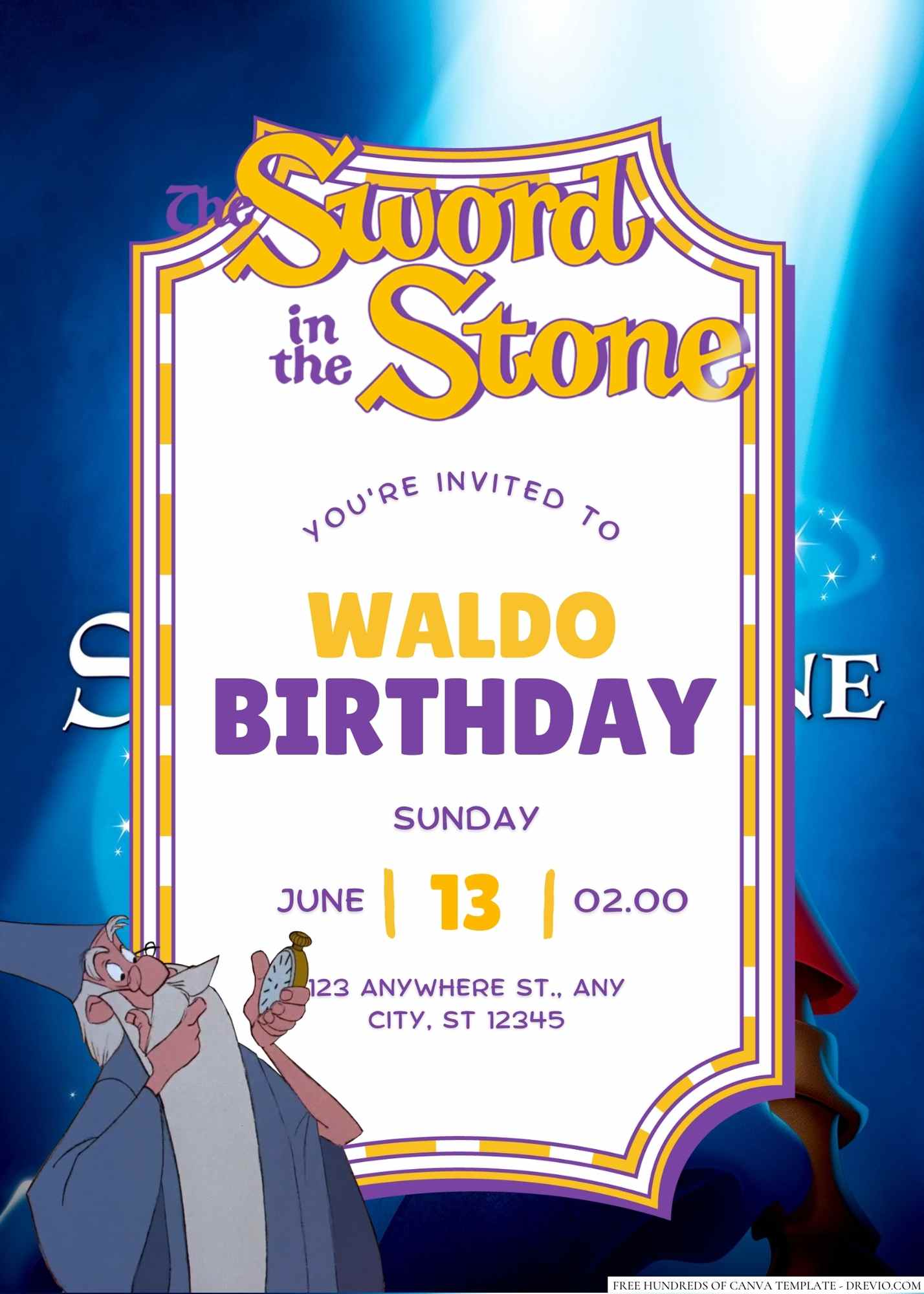 14+ The Sword in the Stone Canva Birthday Invitation Templates