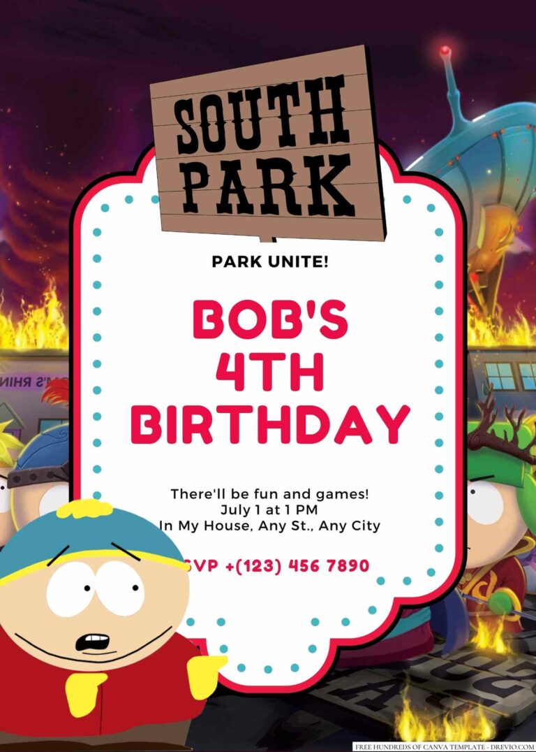 Eric Cartman (South Park) Birthday Invitation