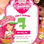 22+ Strawberry Shortcake Canva Birthday Invitation Templates