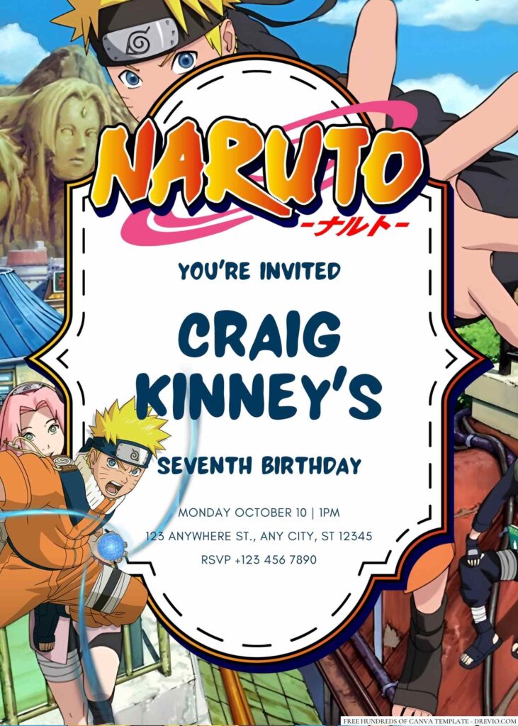 Naruto Birthday Invitation