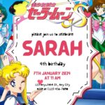 14+ Cute & Free Sailor Moon Canva Birthday Invitation Templates for Your Baby Girls (Update Designs 2026)