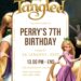 Free Editable Rapunzel from Tangled Birthday invitation