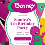 18+ Barney and Friends Canva Birthday Invitation Templates