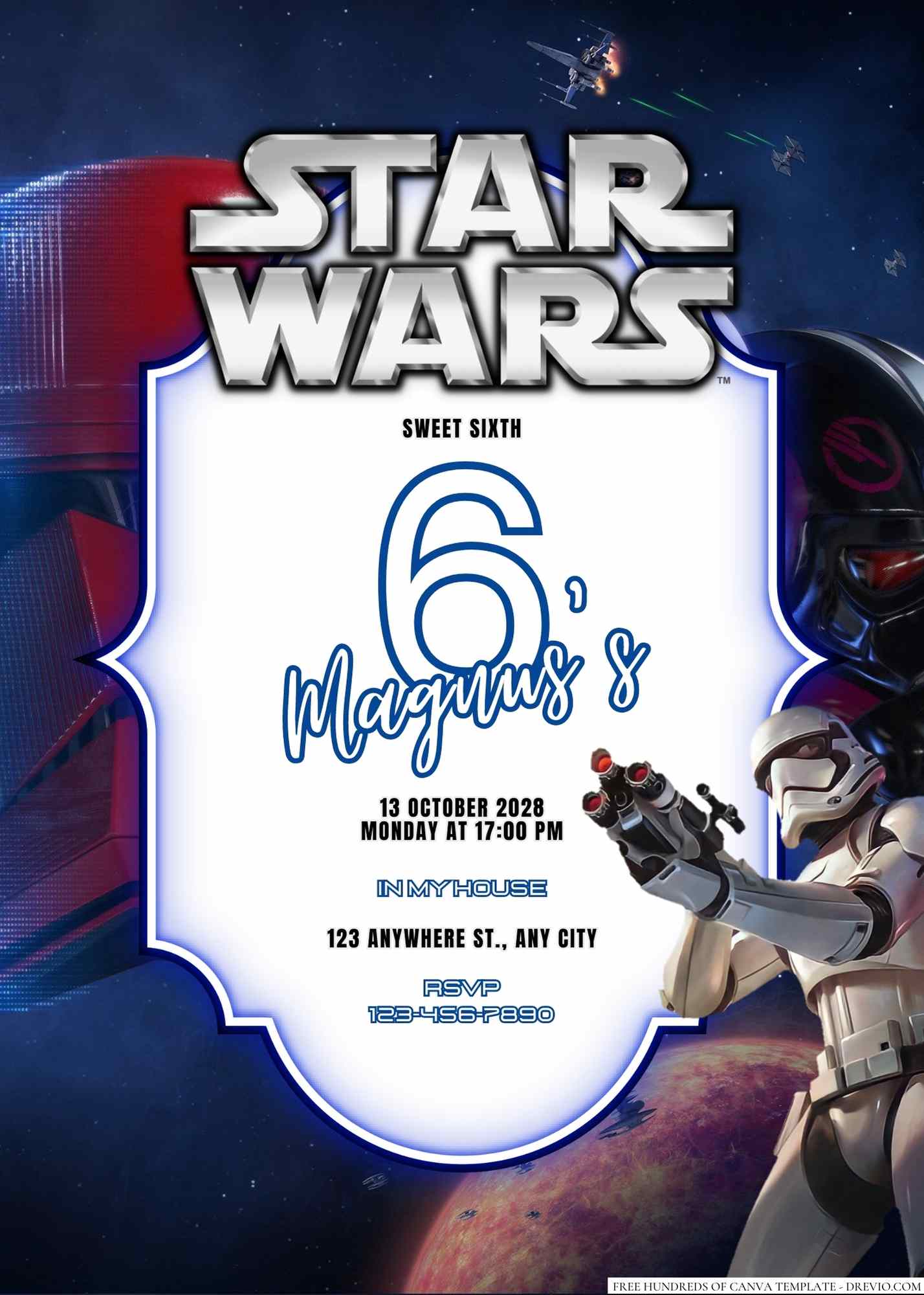 20+ FREE Star Wars Canva Birthday Invitation Templates (Editable & Updated 2026)