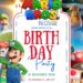 Free Editable Super Mario Bros. Birthday Invitation