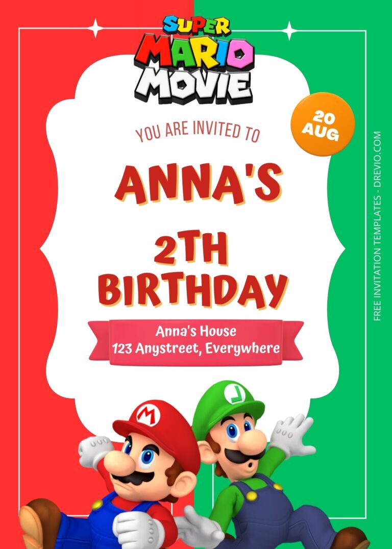 9+ Mario & Luigi Birthday Invitation Templates Title