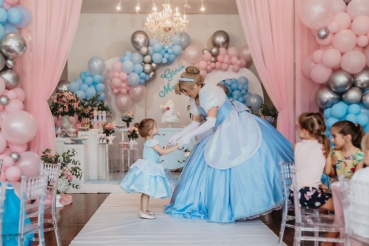 Modern Cinderella invitation with watercolor roses, magical sparkles, and royal blue color palette