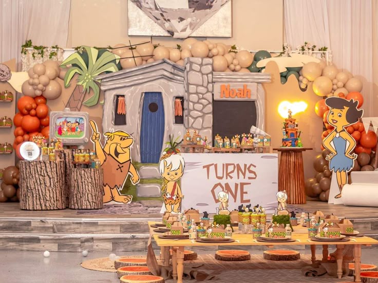 flinstone birthday party ideas