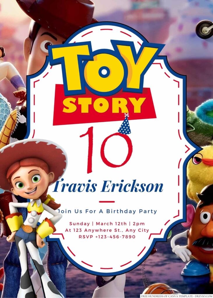 Toy Story Birthday Invitation