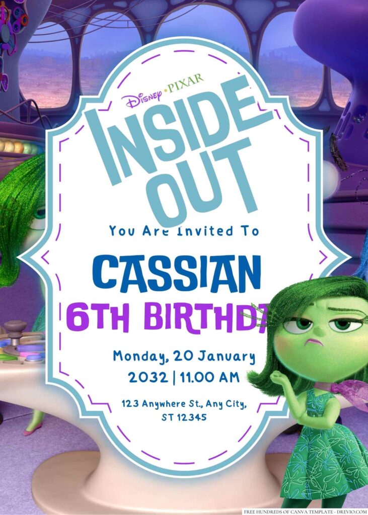 Inside Out Birthday Invitation