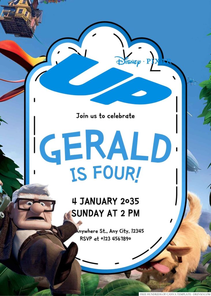 Disney's Up Birthday Invitation